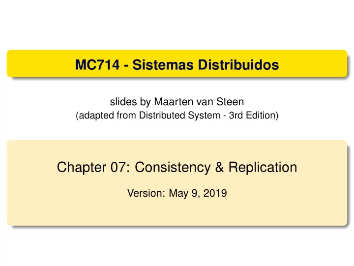 mc714 sistemas distribuidos