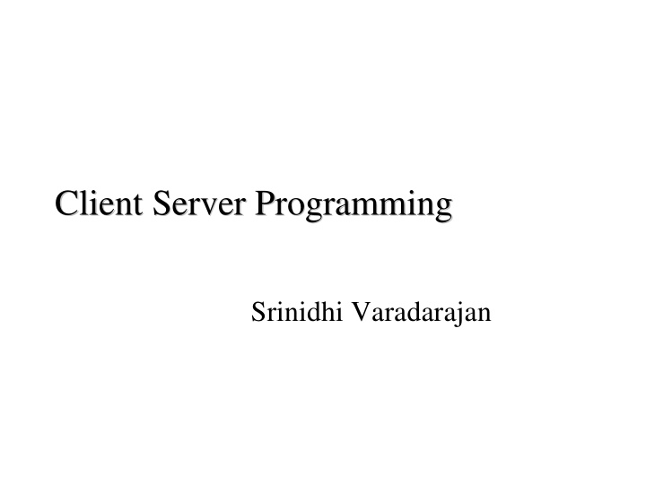 client server programming client server programming