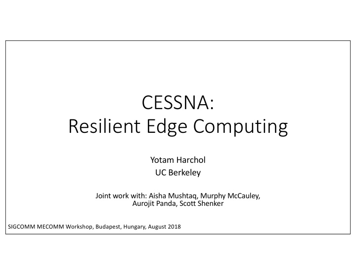 cessna resilient edge computing