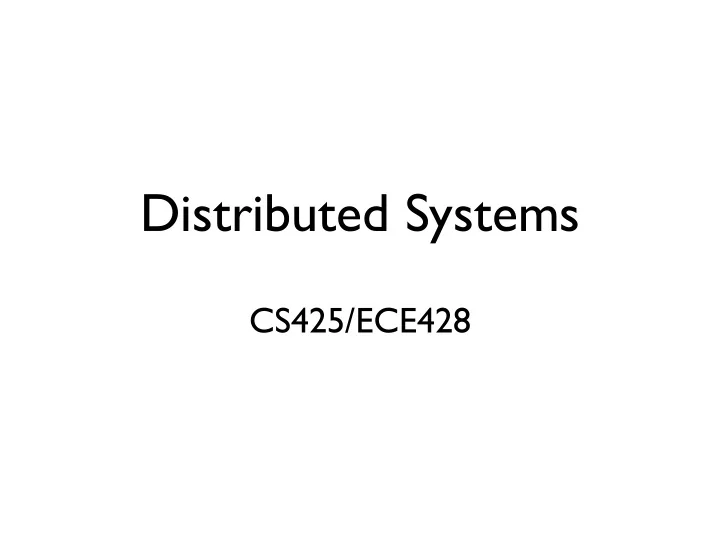 distributed systems