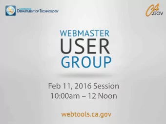 Feb 11, 2016 Session  10:00am  12 Noon  Agenda Topic Presenter / Facilitator Timeframe Welcome