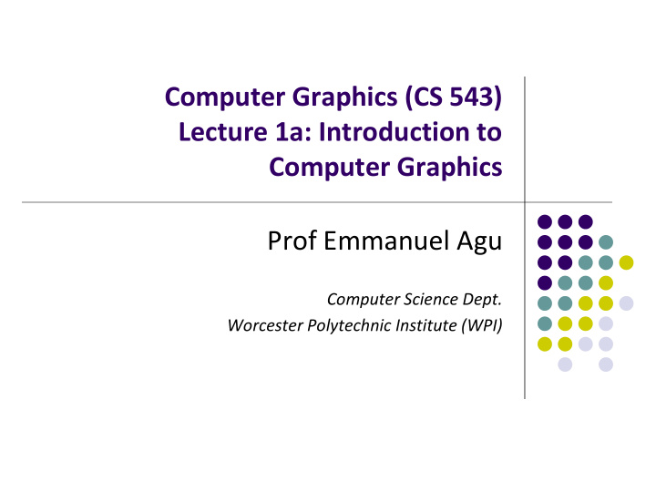 computer graphics cs 543