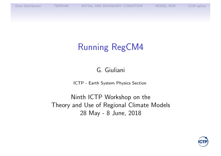 running regcm4