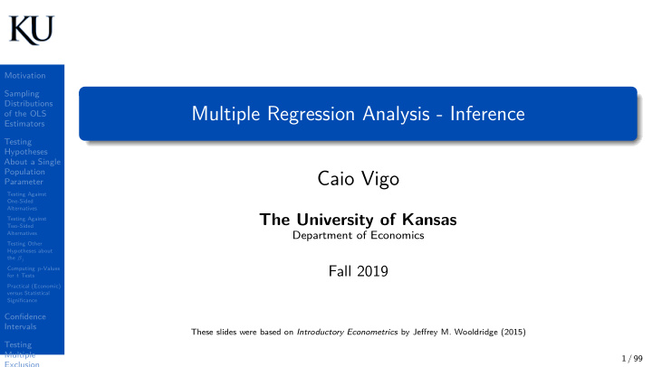 multiple regression analysis inference