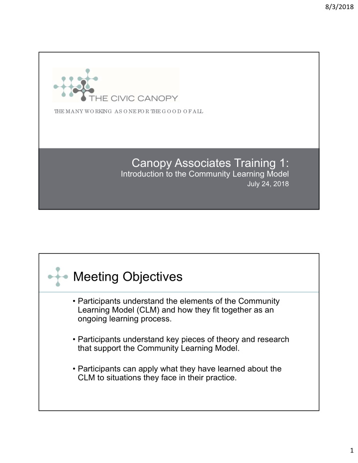 meeting objectives