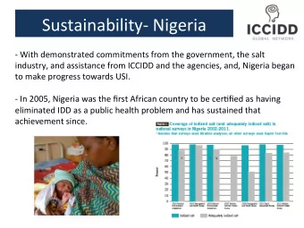 Sustainability-  Nigeria    -  With  demonstrated  commitments  from
