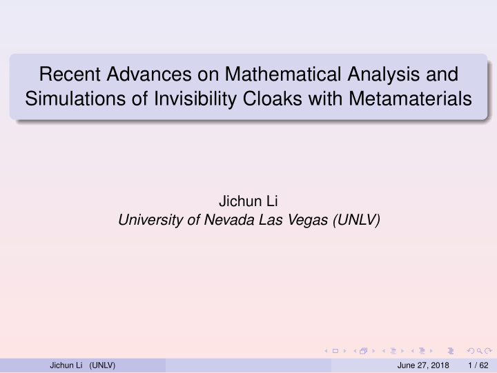 recent advances on mathematical analysis and simulations