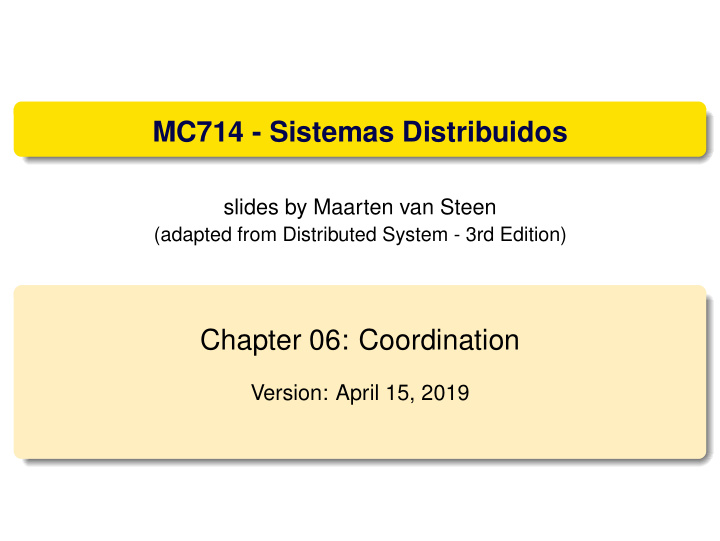 mc714 sistemas distribuidos