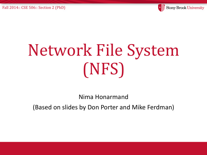 network file system nfs