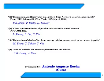 Antonio Augusto Rocha  Presented by:  (Guto)  1  Presentation format  4 papers to present