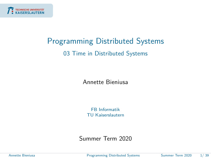 programming distributed systems