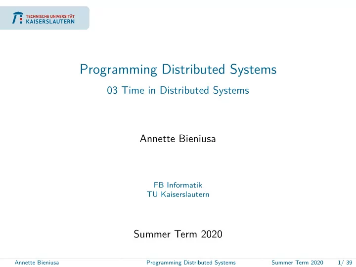 programming distributed systems