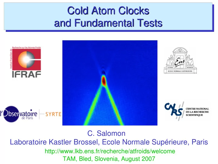 cold atom atom clocks clocks cold cold atom clocks and