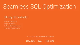 PGCon-2020        Online         2020-05-26  Database systems:      2002-2005:    since