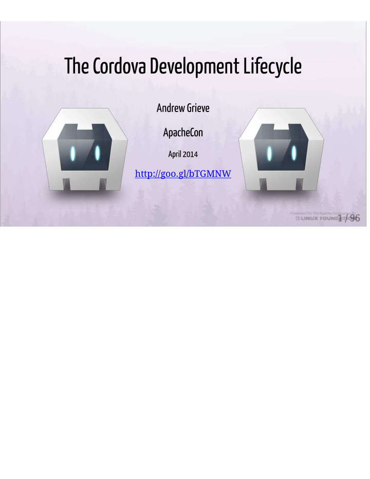 the cordova development lifecycle