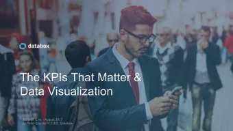 The KPIs That Matter &amp;  Data Visualization  IMPACT LIve - August 2017  by Peter Caputa IV, CEO,