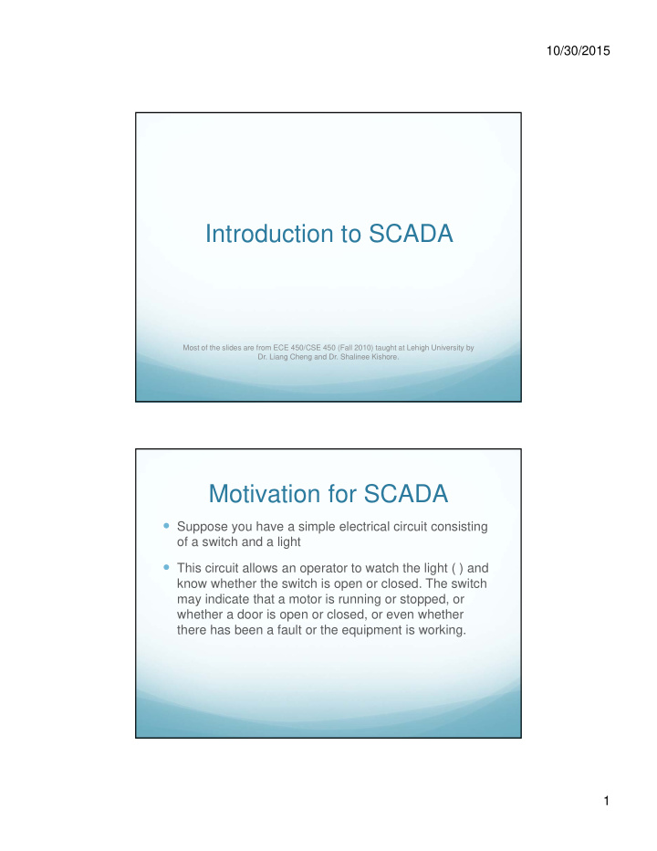 introduction to scada