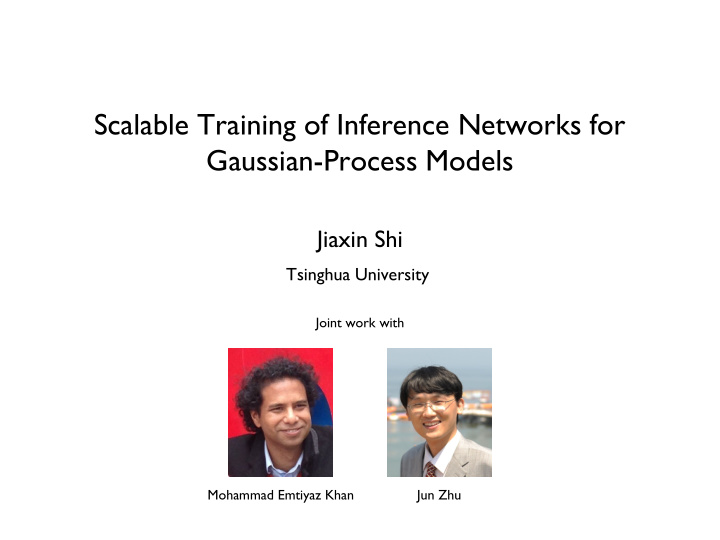 scalable training of inference networks for gaussian