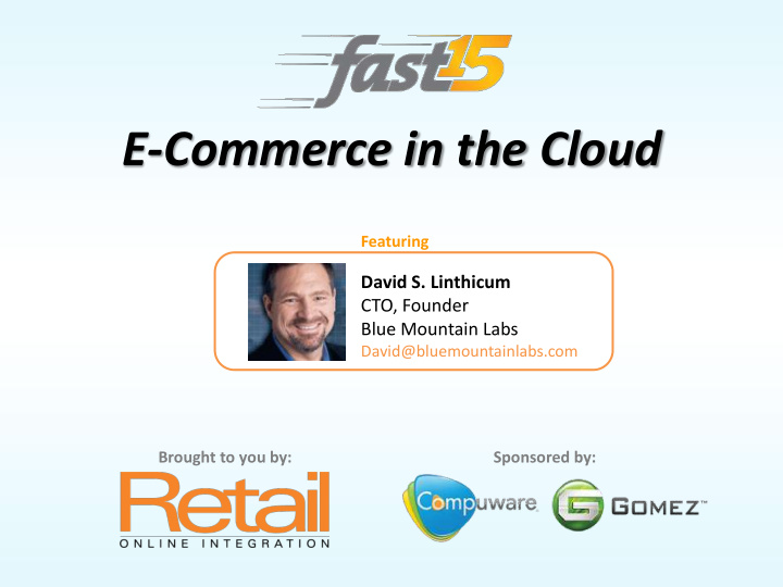 e commerce in the cloud
