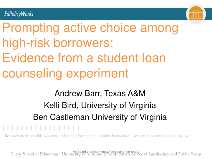 prompting active choice among high risk borrowers