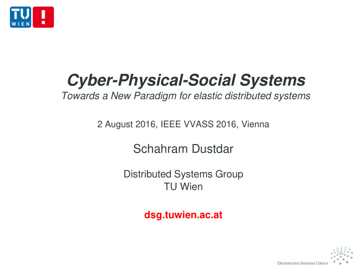 cyber physical social systems
