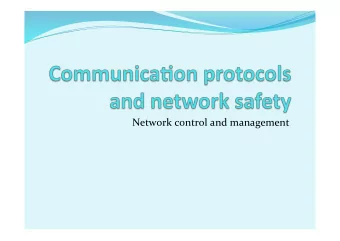 Networkcontrolandmanagement  Networkmanagement