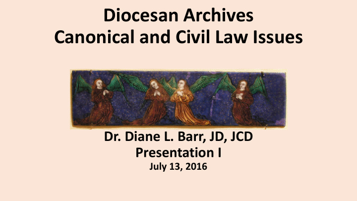 canonical and civil law issues