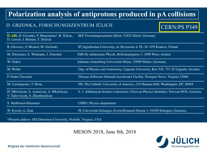 polarization analysis of antiprotons produced in pa