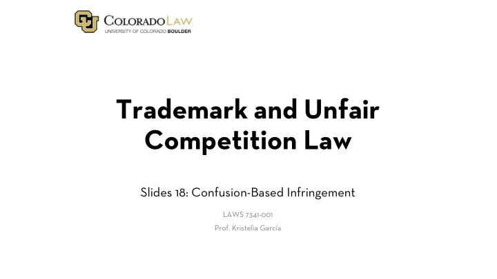 trademark and unfair competition law