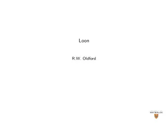 Loon  R.W. Oldford The loon package Loon is an interactive visualization system built using tcltk .