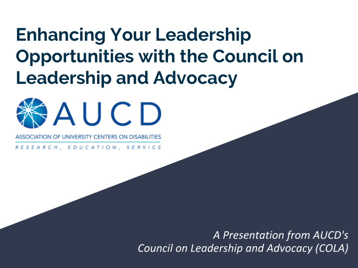 enhancing your leadership opportunities with the council