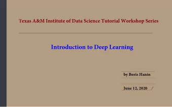 Introduction to Deep Learning  by Boris Hanin  June 12, 2020  Deeplearninglutorial :c : :c