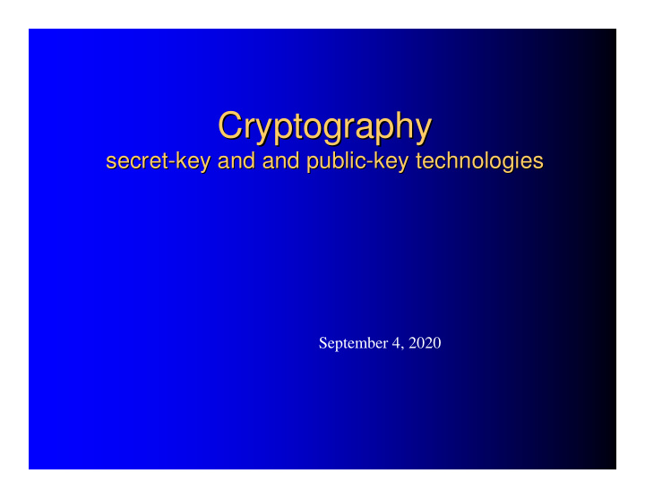 cryptography cryptography