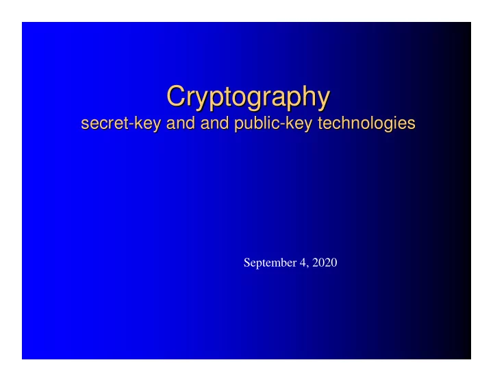 cryptography cryptography