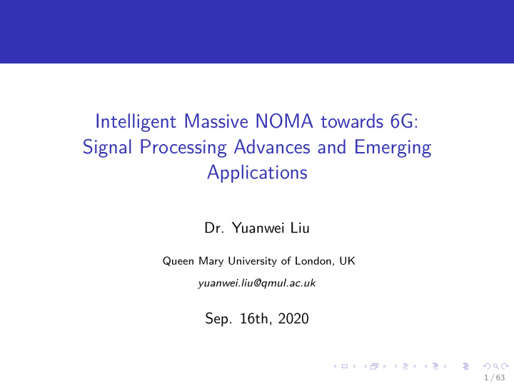 intelligent massive noma towards 6g signal processing