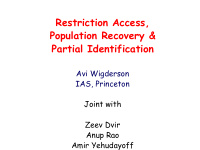 restriction access population recovery partial