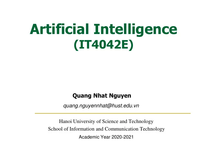 artificial intelligence