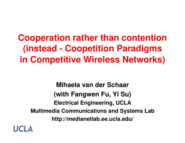 cooperation rather than contention instead coopetition