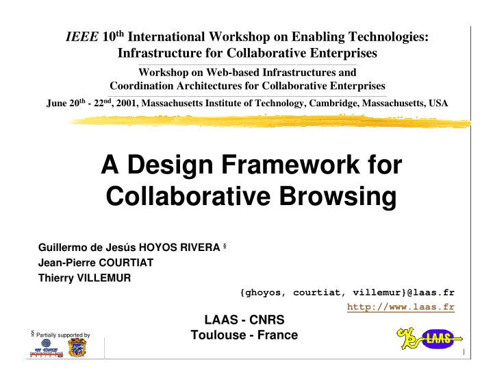 a design framework for collaborative browsing