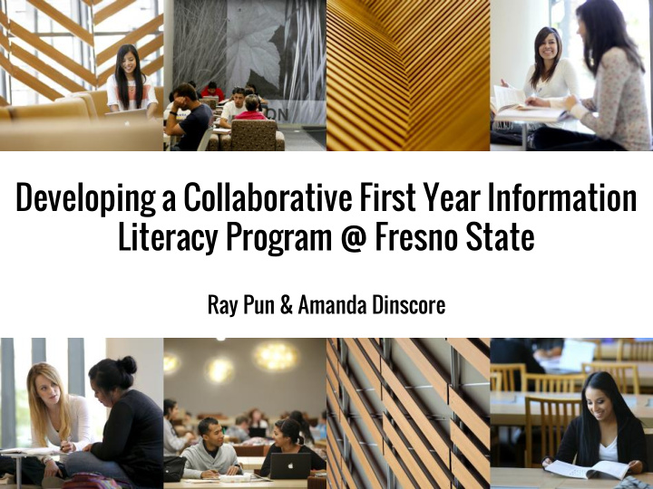 developing a collaborative first year information