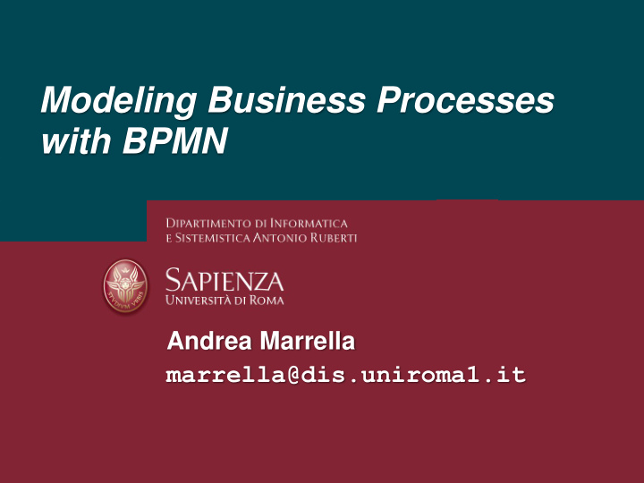 modeling business processes with bpmn