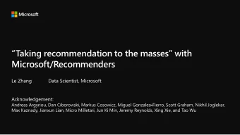 Objective  Taking recommendation technology to the masses  Helping researchers and