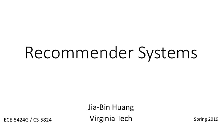 recommender systems