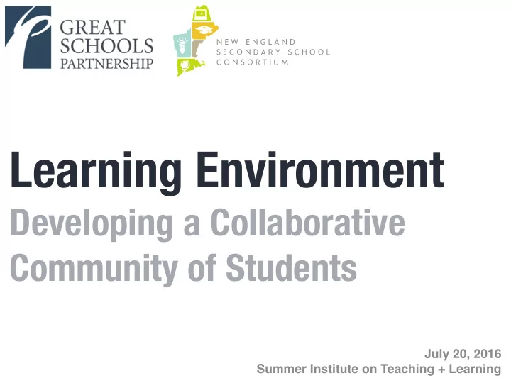 learning environment