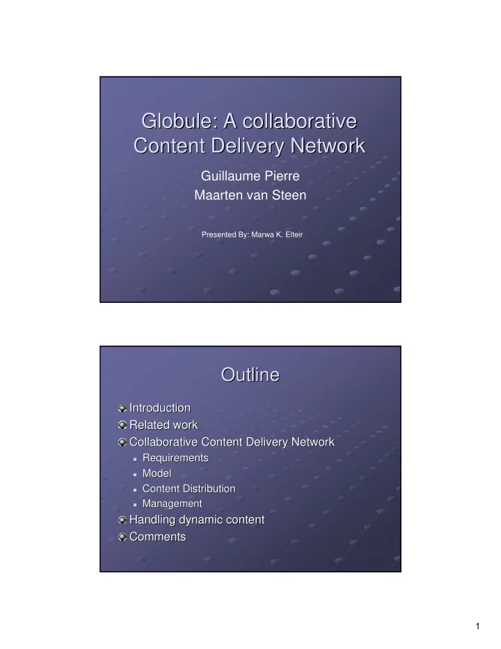 globule a collaborative globule a collaborative content