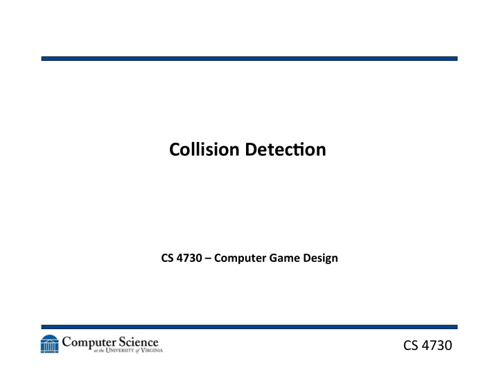 collision detec on
