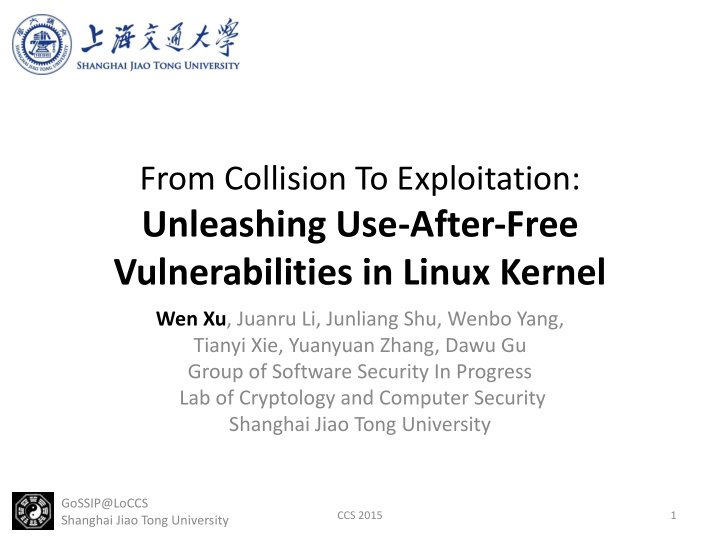 unleashing use after free vulnerabilities in linux kernel