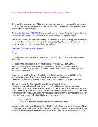 [...]  On to another graph problem. This time we shall examine one of a very different nature.  In