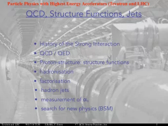 QCD, Structure Functions, Jets    History of the Strong Interaction    QCD / QED