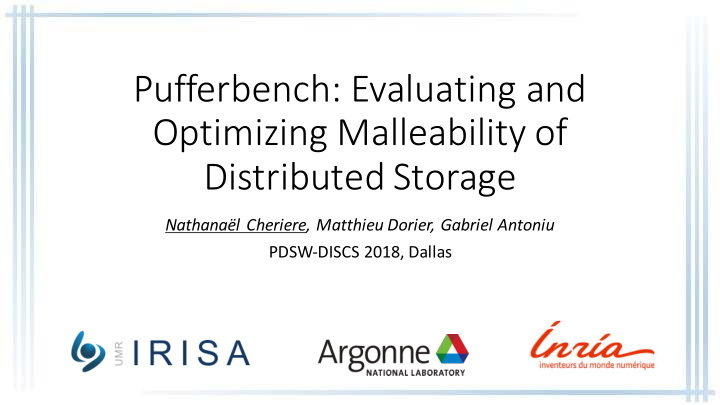 pufferbench evaluating and optimizing malleability of